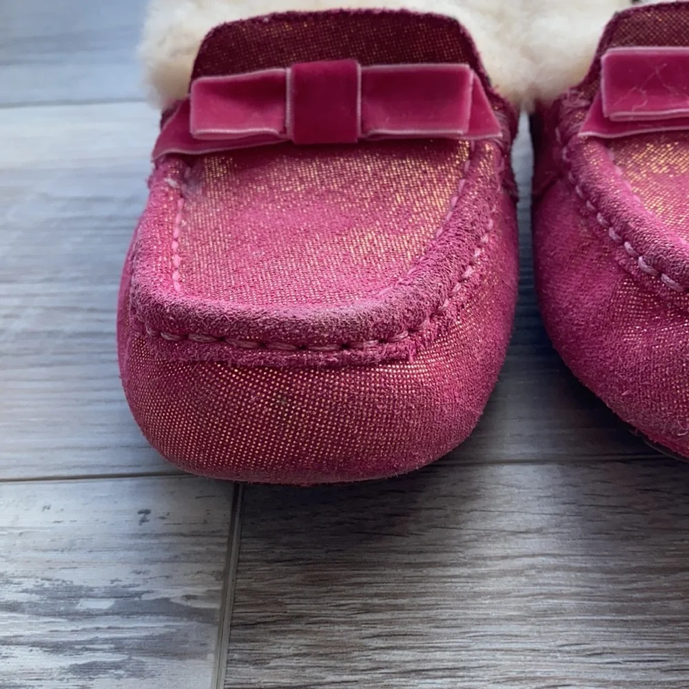 Like new! UGG Size 3 pink slip on shoes, rubber flexible sole, OUTSIDE or INSIDE